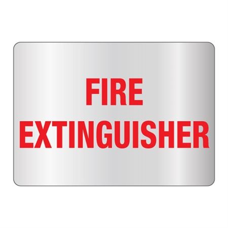 Fire Extinguisher -Reflective 10"x14" Sign